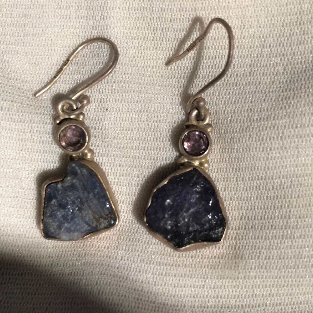 Blue stone earrings